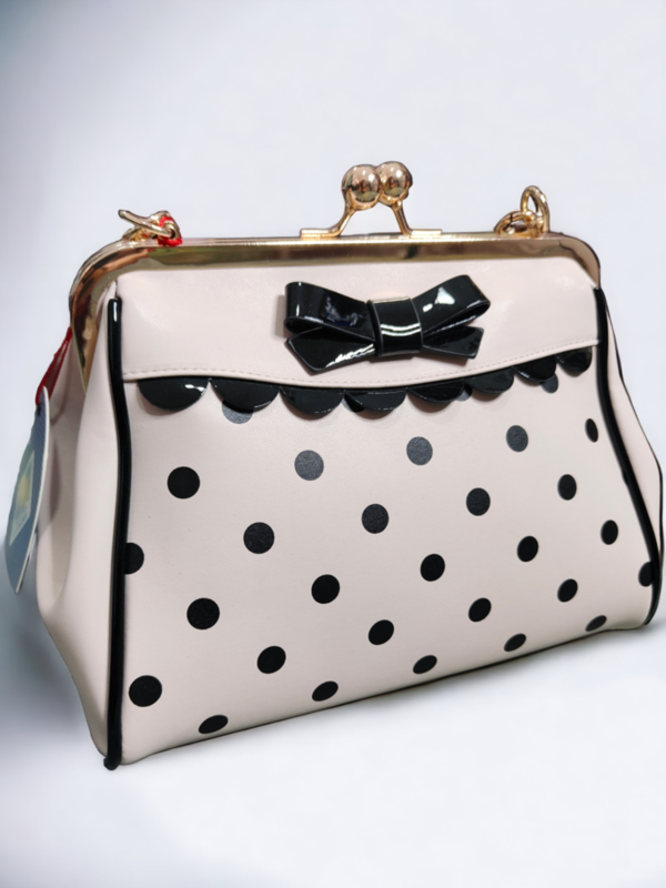 Bolso lunares Pin up beige