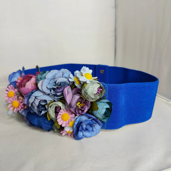 Cinrueon de flores azul 